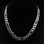 Bold 11.65mm 24in 925 Sterling Silver Figaro Chain Necklace 64g