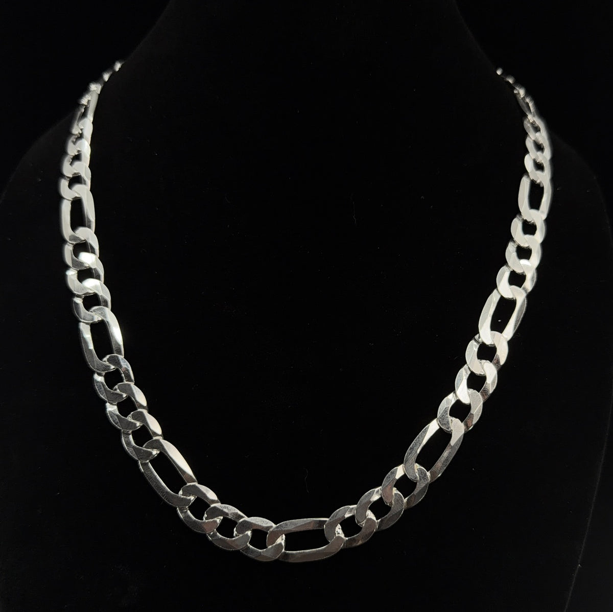 Bold 11.65mm 24in 925 Sterling Silver Figaro Chain Necklace 64g