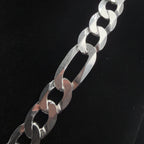 Bold 11.65mm 24in 925 Sterling Silver Figaro Chain Necklace 64g (4)