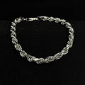 8.5in 925 Sterling Silver Classic Twisted Rope Bracelet 5.8mm