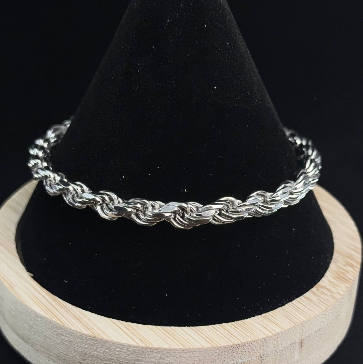 8.5in 925 Sterling Silver Classic Twisted Rope Bracelet 5.8mm (3)