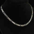 Men's 18in 5.38mm Polished 925 Sterling Silver Figaro Chain Necklace (2)
