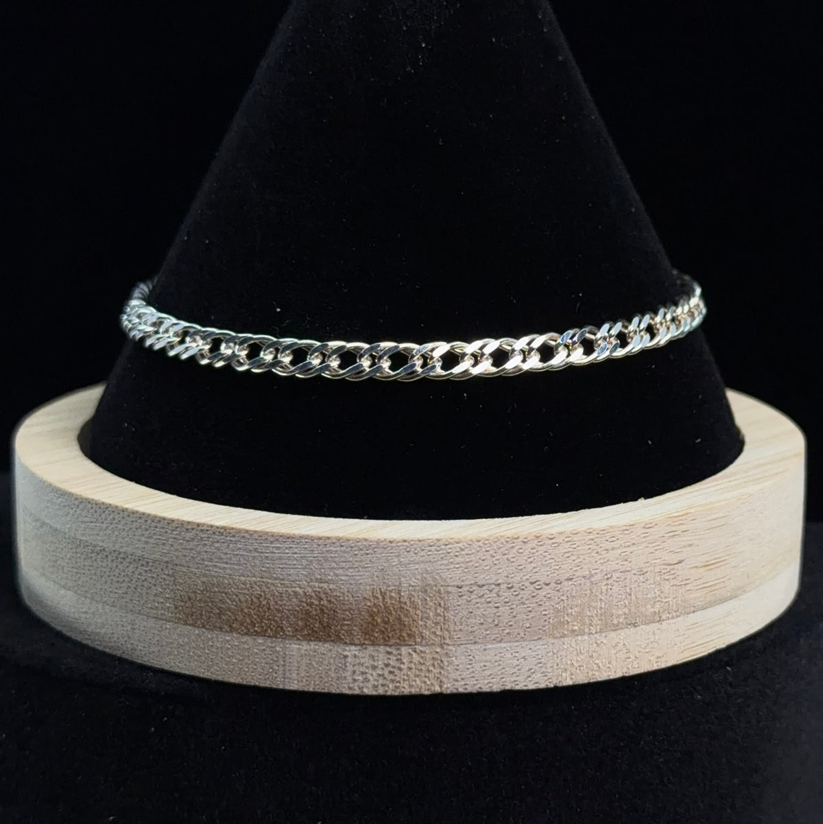 Italian 925 Sterling Silver Curb Bracelet 8in 4.33mm 6.23g