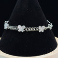 Sterling Silver 925 Moissanite Butterfly Link Bracelet 4.00ct 6in