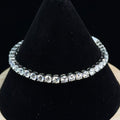 Luxurious 925 Sterling Silver Moissanite 15ct 4MM Tennis Bracelet, 7in