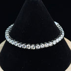 Luxurious 925 Sterling Silver Moissanite 15ct 4MM Tennis Bracelet, 7in