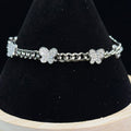 Italian 925 Sterling Silver 4ct Moissanite Butterfly Charm Bracelet 7in