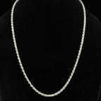 24in Classic 3.6mm 925 Sterling Silver Rope Chain Necklace