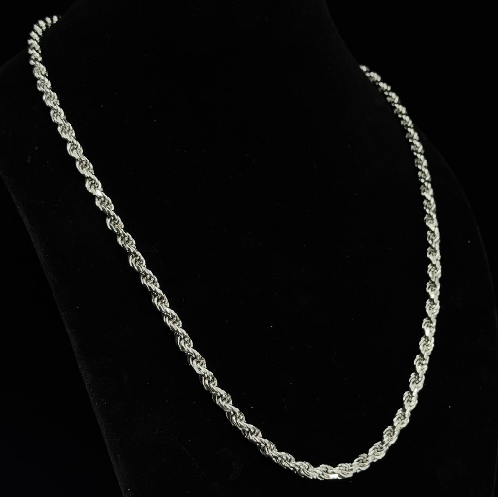 26in Italian 925 Sterling Silver Thick Rope Chain Necklace 65g (2)