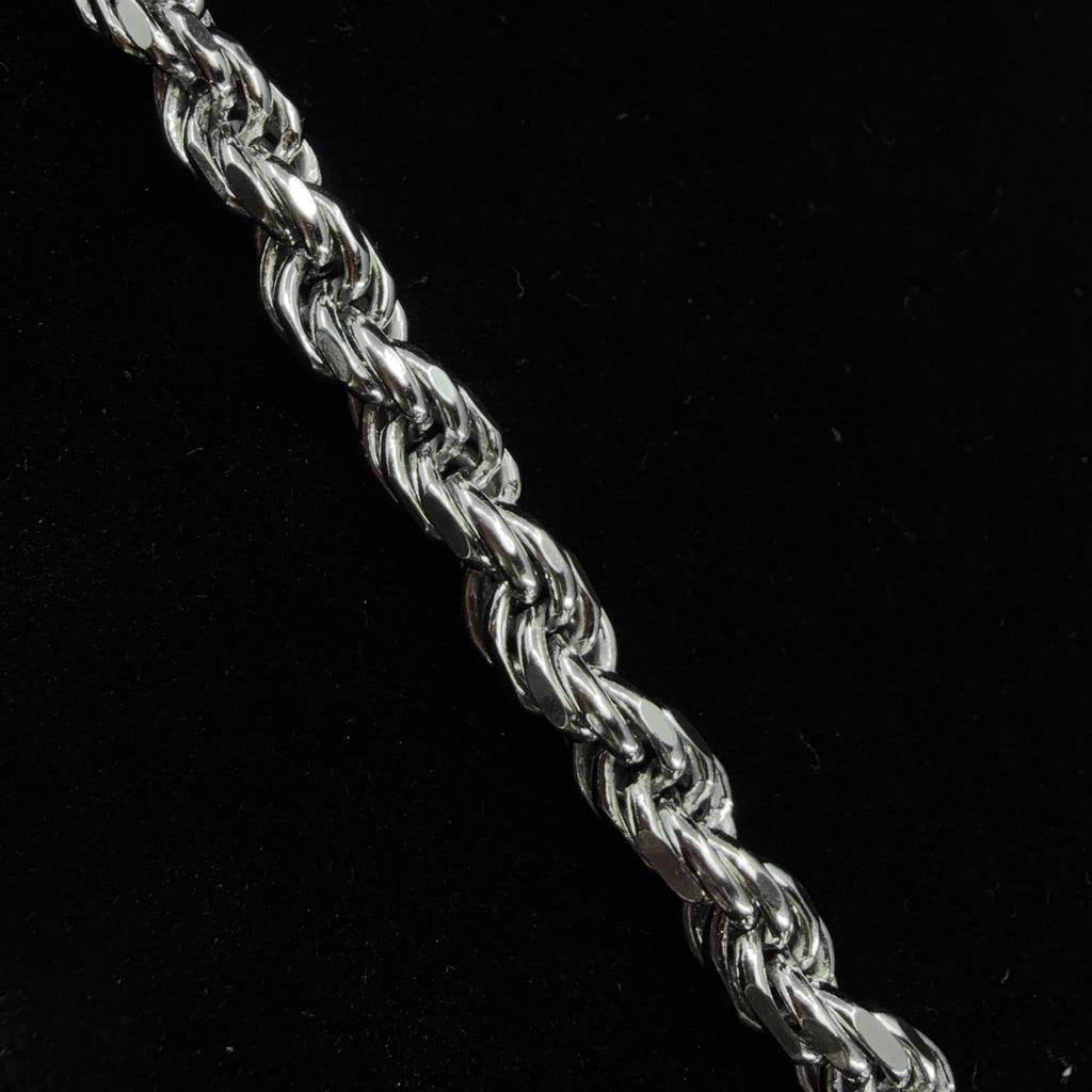 26in Italian 925 Sterling Silver Thick Rope Chain Necklace 65g (3)