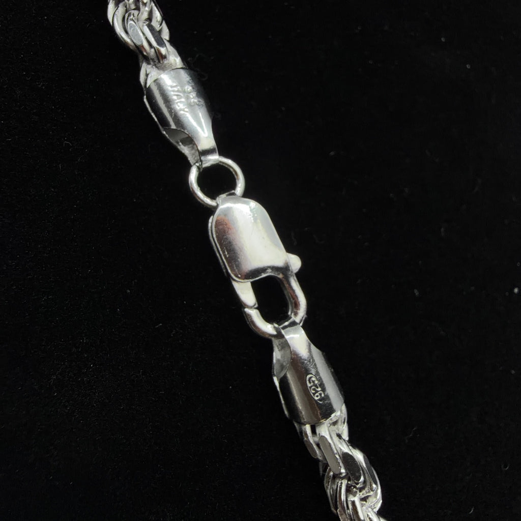 26in Italian 925 Sterling Silver Thick Rope Chain Necklace 65g (4)