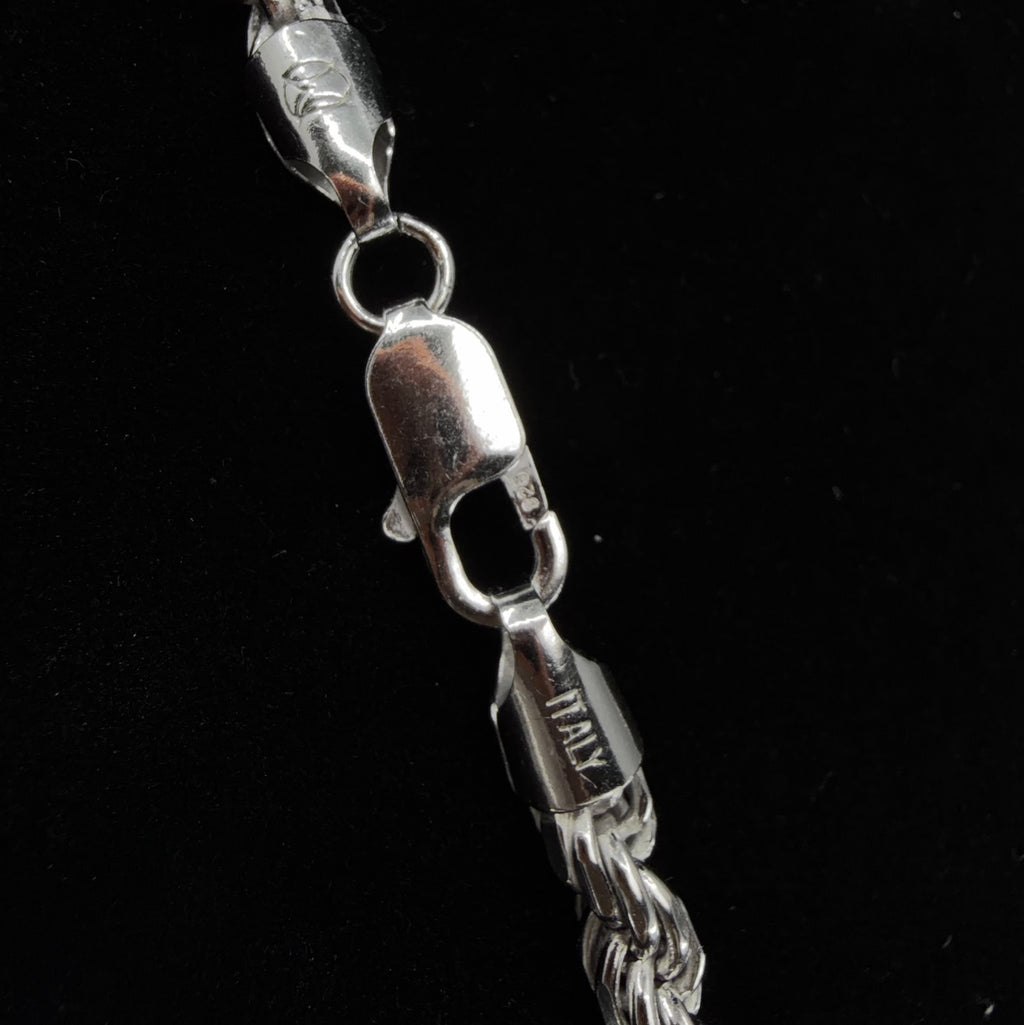 26in Italian 925 Sterling Silver Thick Rope Chain Necklace 65g (5)