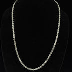 Thick 26in 925 Sterling Silver Twisted Rope Chain Necklace 48g
