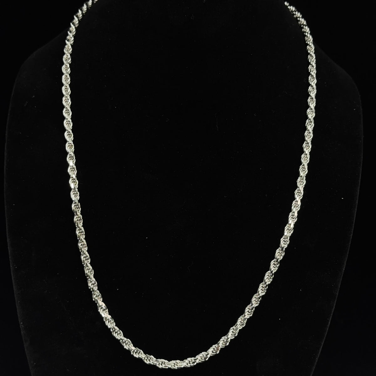 Thick 26in 925 Sterling Silver Twisted Rope Chain Necklace 48g