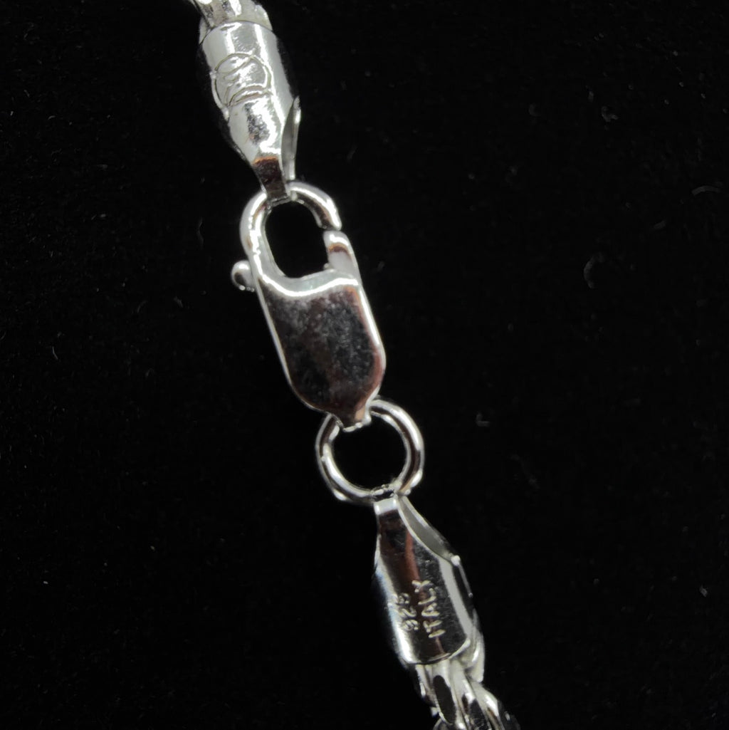 Thick 26in 925 Sterling Silver Twisted Rope Chain Necklace 48g (3)