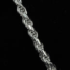 Thick 26in 925 Sterling Silver Twisted Rope Chain Necklace 48g (4)