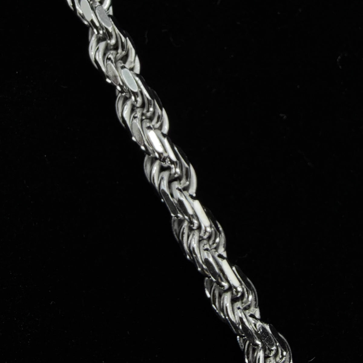 Thick 26in 925 Sterling Silver Twisted Rope Chain Necklace 48g (4)
