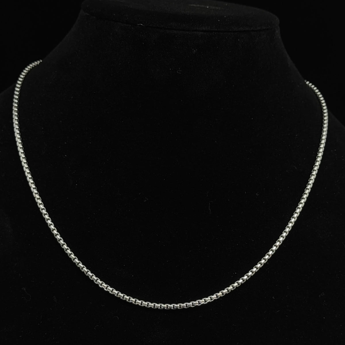 20in Classic 2.58mm 925 Sterling Silver Round Box Chain Necklace