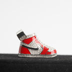 Silver Red Nike Sneaker Pendant with Moissanite (3)