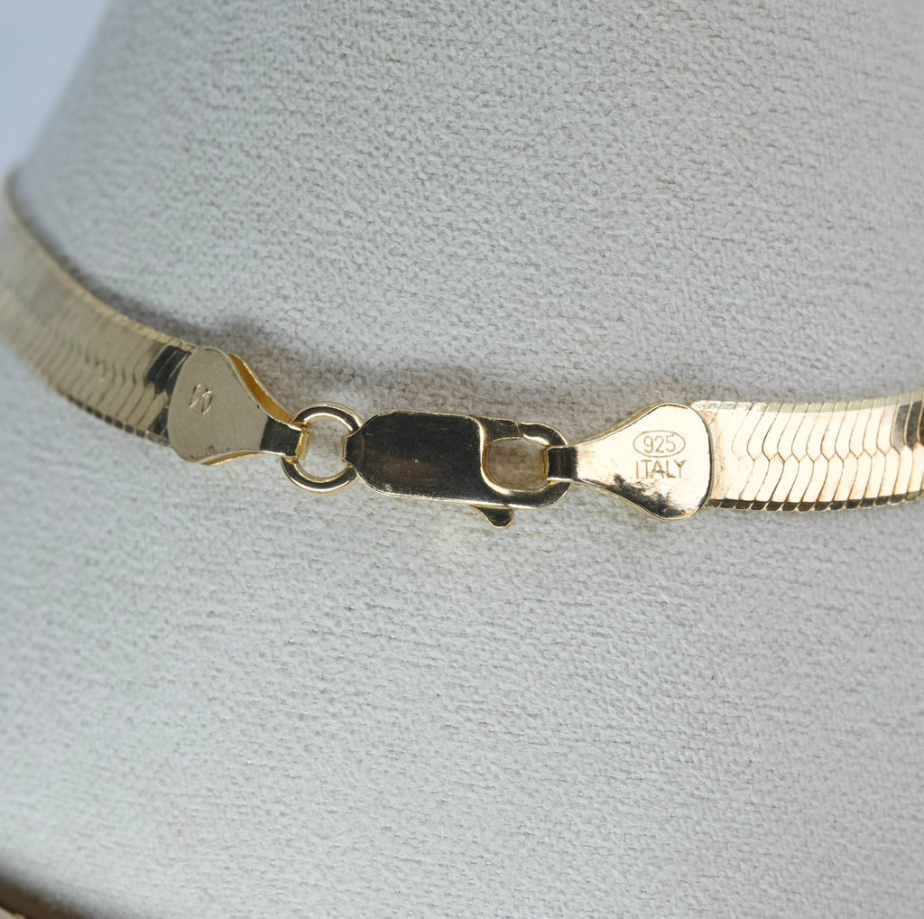 Yellow 14k Gold over Herringbone Bracelet (2)