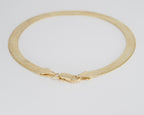 Yellow 14k Gold over Herringbone Bracelet (5)