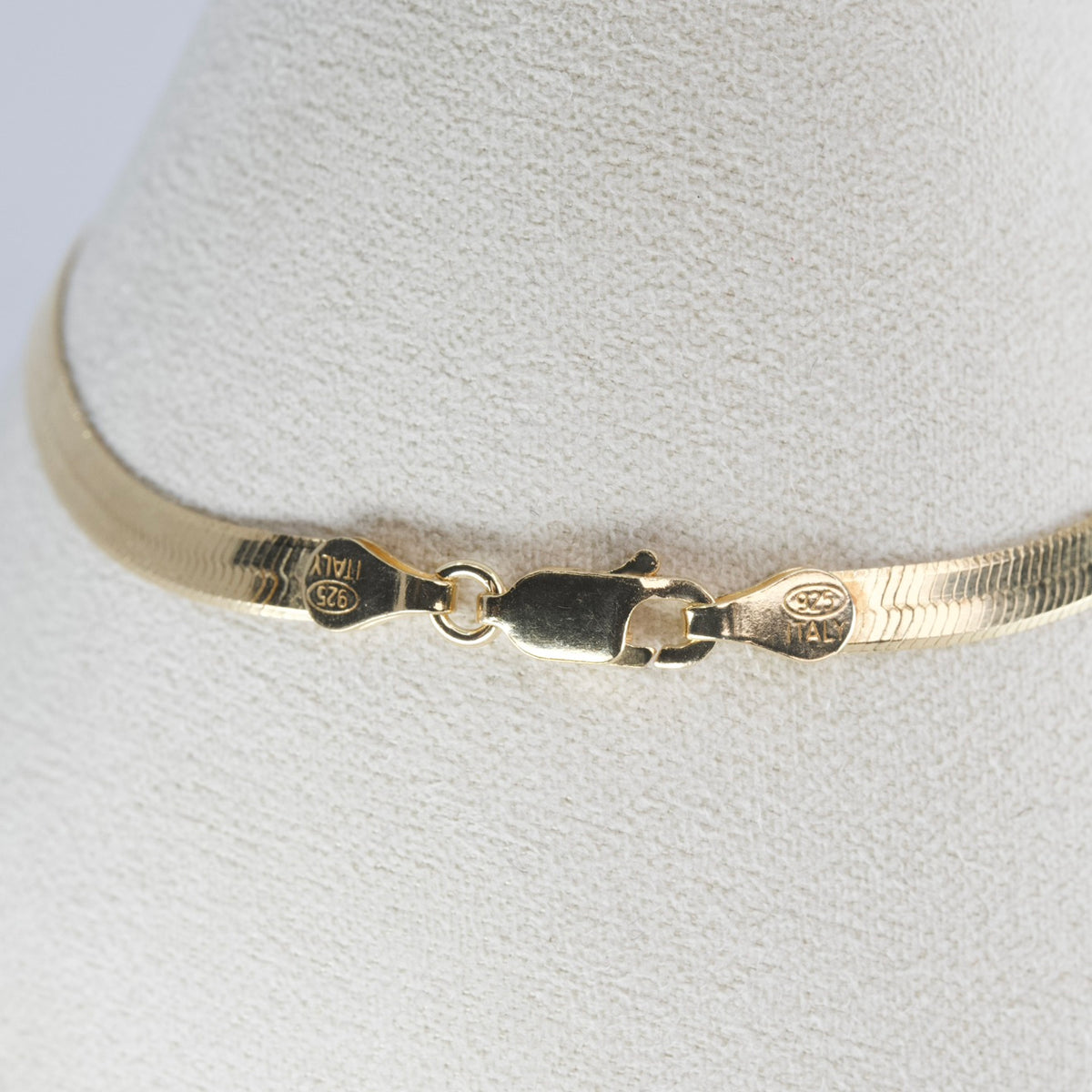 Yellow 14k Gold over herringbone bracelet (3)