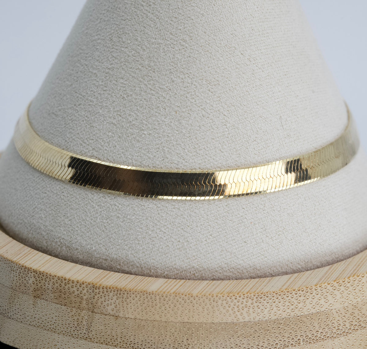 Yellow 14k Gold over herringbone bracelet (4)