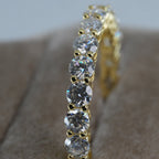 Yellow 14k Gold over Round Moissanite Full Eternity Band Ring (4)