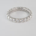 Silver Round-Cut Moissanite Full Eternity Band Ring