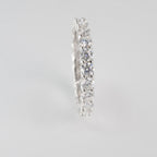 Silver Round-Cut Moissanite Full Eternity Band Ring (2)