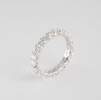 Silver Round-Cut Moissanite Full Eternity Band Ring (3)