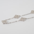 Silver Clover Station Bracelet (2)