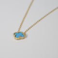 Beaded Clover Pendant Necklace Center
