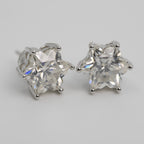 Star-Cut moissanite Stud Earrings in Silver (2)
