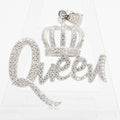Queen Crown Pavé Moissanite Silver Pendant