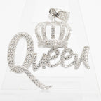 Queen Crown Pavé Moissanite Silver Pendant