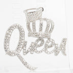 Queen Crown Pavé Moissanite Silver Pendant (2)