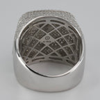 Men's Silver Pavé Cross Signet Ring with Moissanite (3)