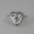 Heart moissanite Ring in Silver