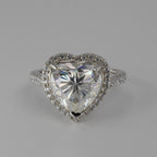 Heart moissanite Ring in Silver