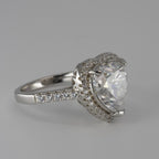 Heart moissanite Ring in Silver (2)