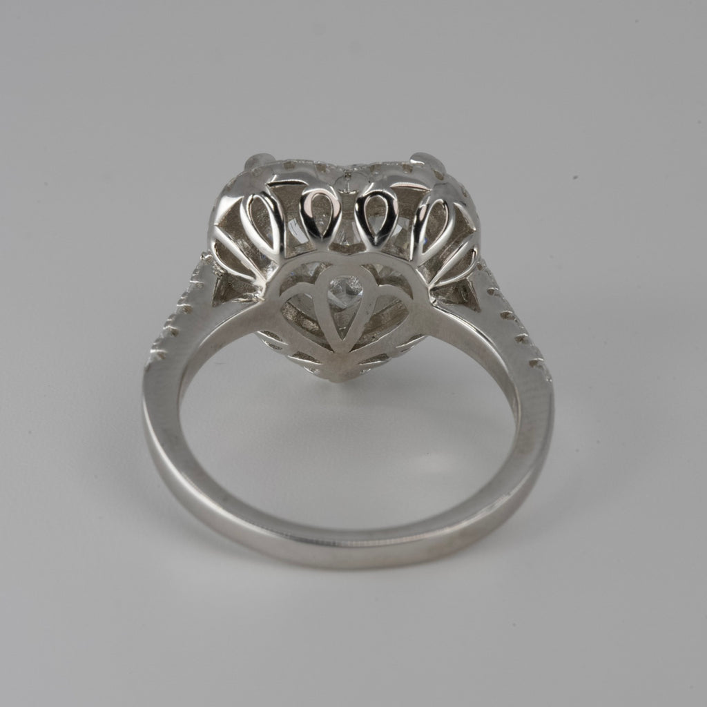 Heart moissanite Ring in Silver (3)