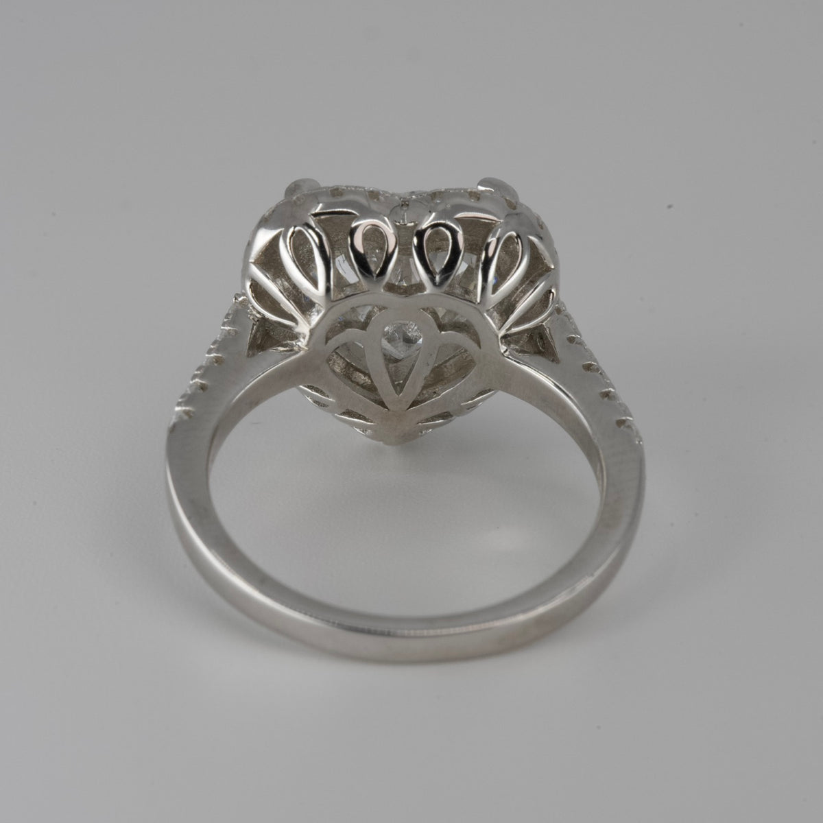 Heart moissanite Ring in Silver (3)