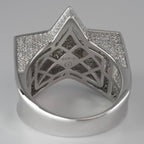 Two-Tone Star Statement Ring in Silver with Moissanite (3)