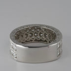 Silver Double-Row moissanite Eternity Band Ring (3)