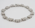 Butterfly Link Bracelet in Silver with Moissanite