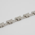 Butterfly Link Bracelet in Silver with Moissanite (4)