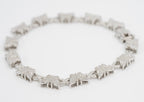 Butterfly Link Bracelet in Silver with Moissanite (5)