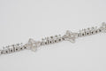 Silver Star Link bracelet moissanite