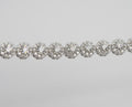 Halo Cluster Tennis Bracelet in Silver with Moissanite